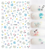 Watercolor Spring Pastel Flowers F450 -  Thin Decals