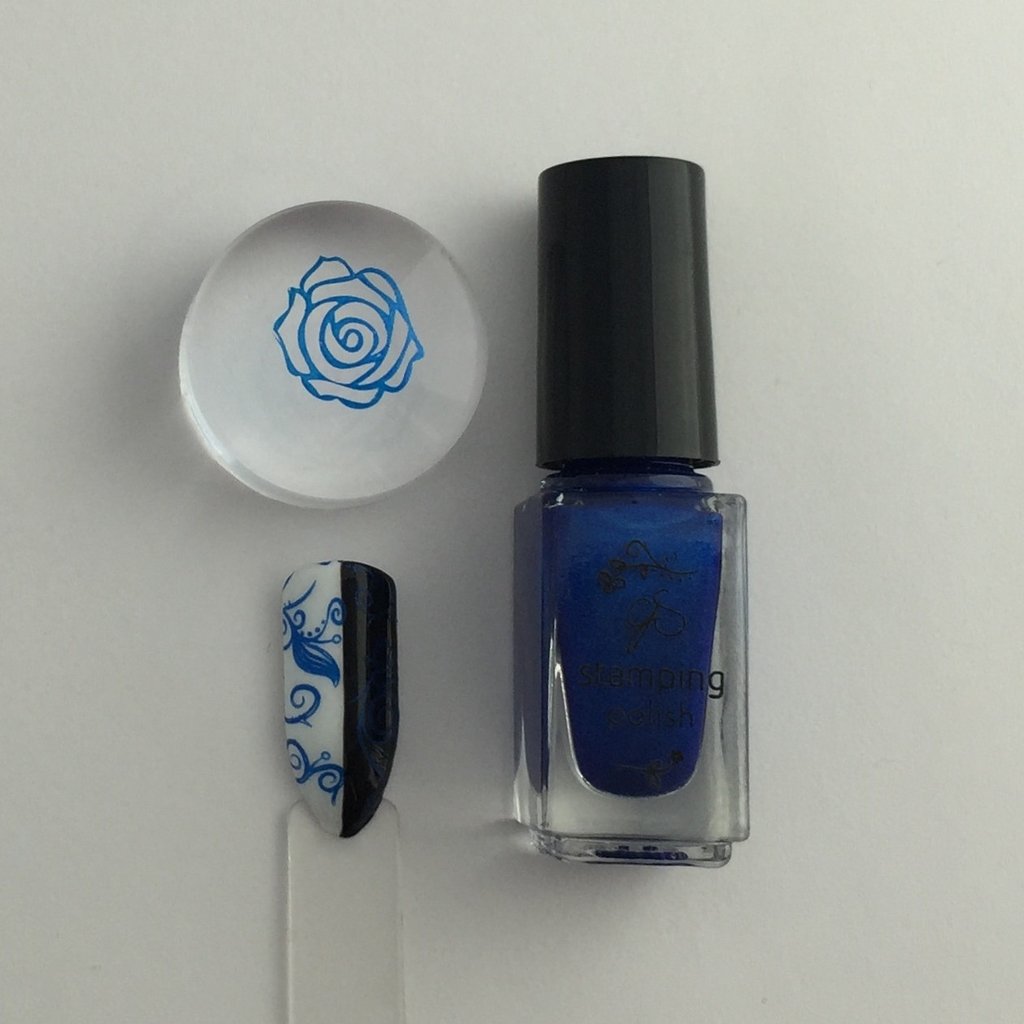 #32 Blue Right on By Stamping Polish