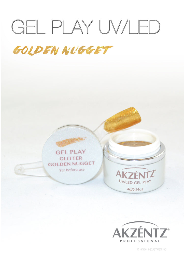 Glitter Golden Nugget Metallic - Akzentz Gel Play UV/LED