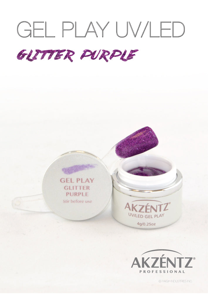 Glitter Purple - Akzentz Gel Play UV/LED