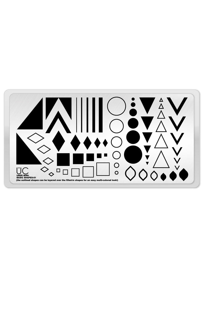 Basic Shapes 1 - Uber Chic Mini Stamping Plate