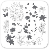 Lovely Lilies (CjS-109) - CJS Small Stamping Plate