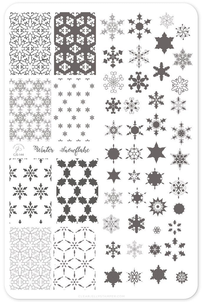 Frosted (CjS-144) - Clear Jelly Stamping Plate
