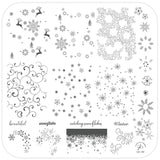 Catching Snowflakes (CjS-180) - CJS Medium Stamping Plate