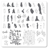 The Nude Series - Dare to Bare (CjS-195) Steel Nail Art Medium Stamping Plate