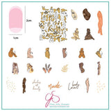 The Nude Series - Dare to Bare (CjS-195) Steel Nail Art Medium Stamping Plate