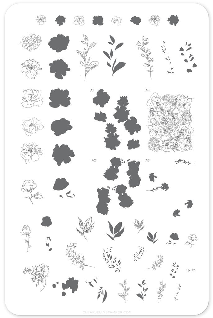 Sketched Garden (CjS-82) - Clear Jelly Stamping Plate