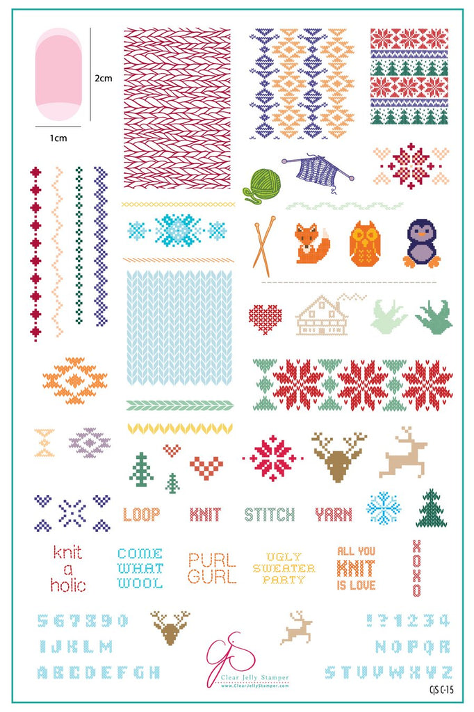 Purl Gurl (CjSC-15) - Clear Jelly Stamping Plate