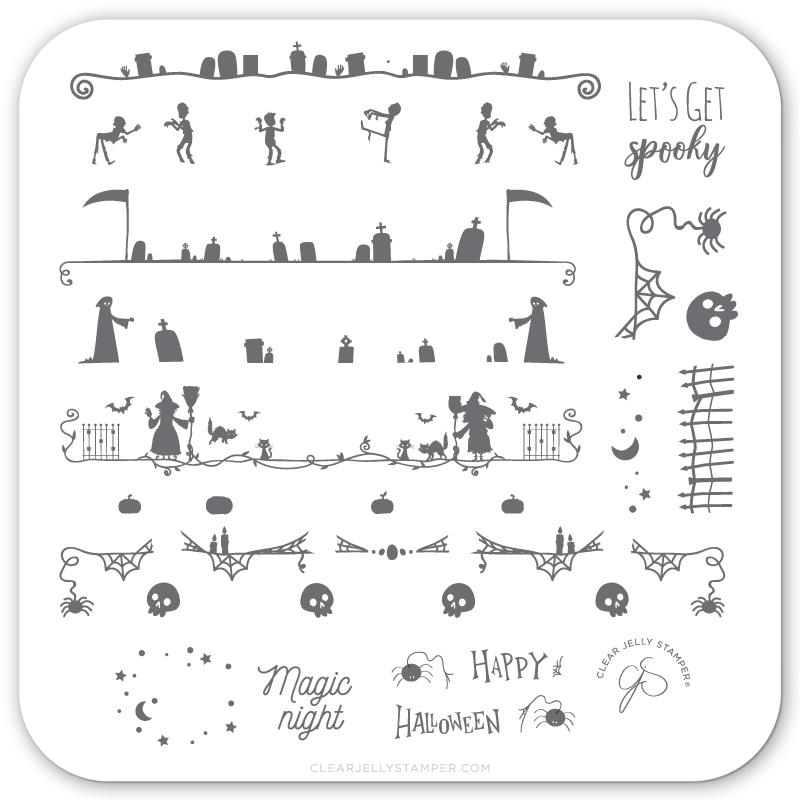 Let's Get Spooky! (CjSH-41) - CJS Small Stamping Plate