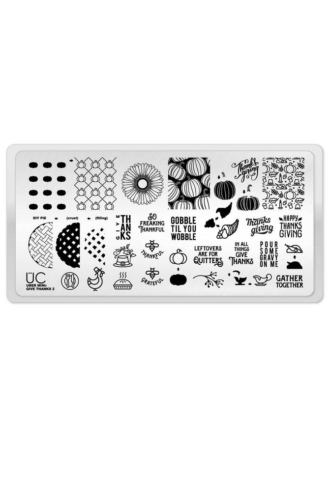 Give Thanks 2 - Uber Chic Mini Stamping Plate