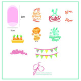 Hippity Easter (CjSH-12) - CJS Small Stamping Plate
