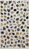 Pasties - Black & Gold Leaves Solid # 660