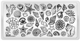 Seashells Aplenty- Uber Chic Mini Stamping Plate