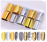 Foil Set - Gold & Silvers Metals Set of 10 in Case