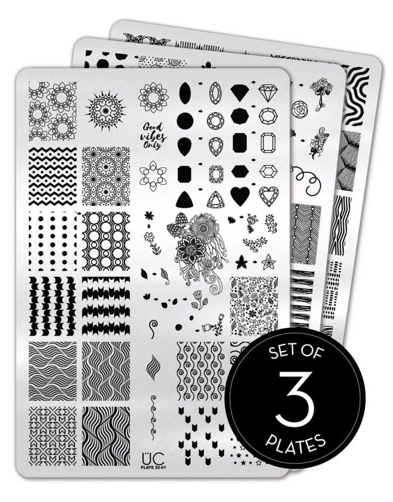 Collection 22 - Set of 3 Uber Chic Stamping Plates