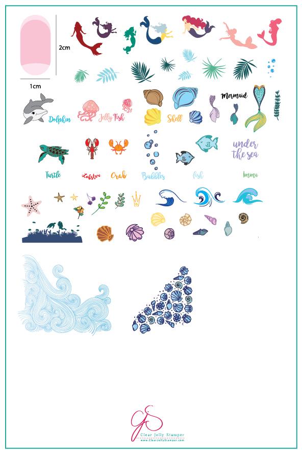 Underwater Adventures (CjS-110) - Clear Jelly Stamping Plate