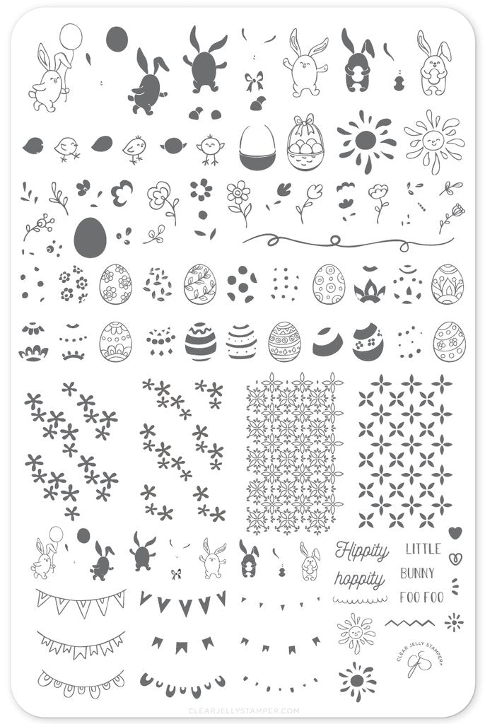 Bunny Foo Foo (CjSH - 31)  - Clear Jelly Stamping Plate