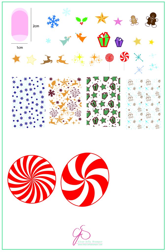 Pretty Paper - Candied (CjS C-27)  - Clear Jelly Stamping Plate