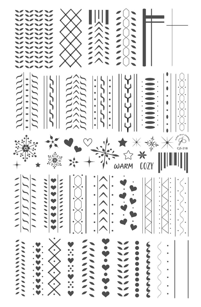 Sweater Textures (CjS-218) Steel Nail Art Stamping Plate