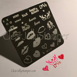 Luscious Lips and Love (CjS V-01) - CJS Small Stamping Plate