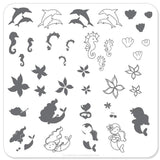 Mermaid Doodle 2 (CjS-25) - CJS Small Stamping Plate