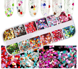 Glitter Kit Sets with 12 Different Gitters - Holographic Hearts