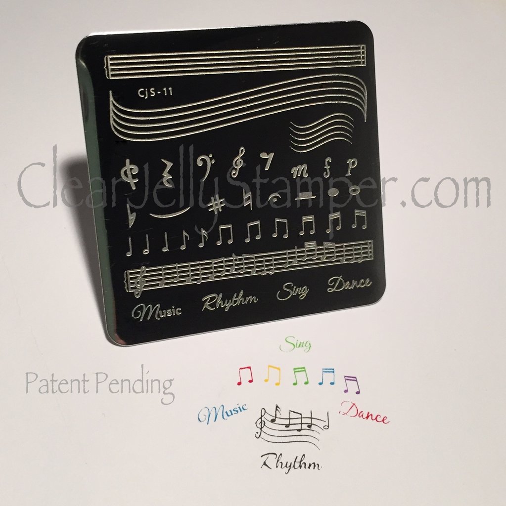 Music and Notes (CjS-11) - CJS Small Stamping Plate