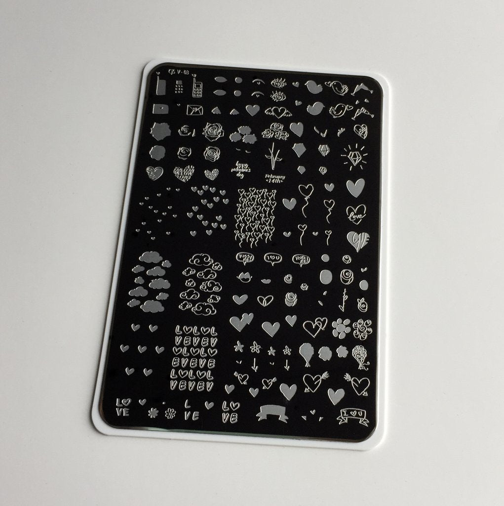 Never Ending LoVe  (CjS V-03)  - Clear Jelly Stamping Plate