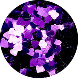 Purple Hearts Confetti Glitter