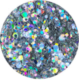 Silver Baubles Holographic Confetti Glitter - 2 Sizes